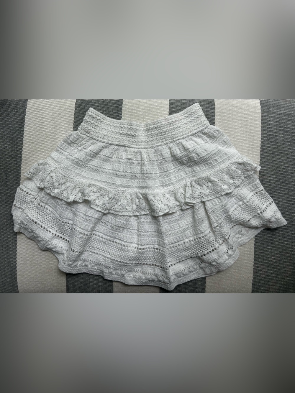 Aerie White Lace Ruffle Skirt - Size XS